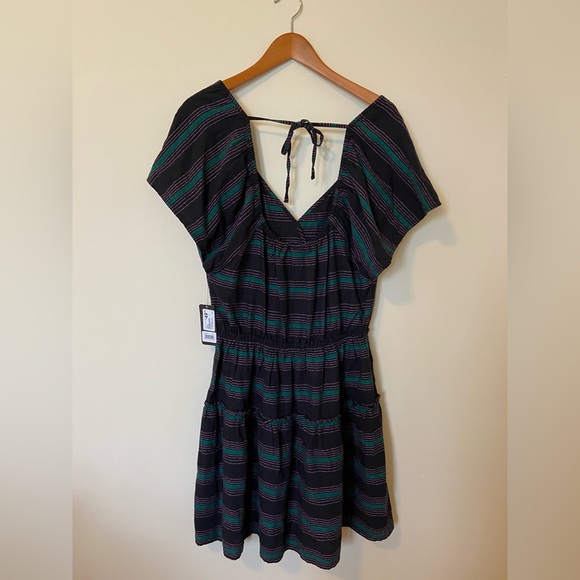 Women’s NWT Wrangler Retro Black Striped Mini Dress Sz XL - Picture 4 of 11
